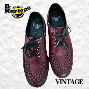 Vintage Dr. Martens 3 Eyelets OxBlood Red Leather, Size 12 "HARD TO FIND"